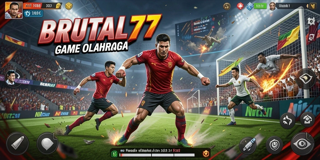 Tampilan gameplay <strong>BRUTAL77</strong> yang menegangkan dan kompetitif.