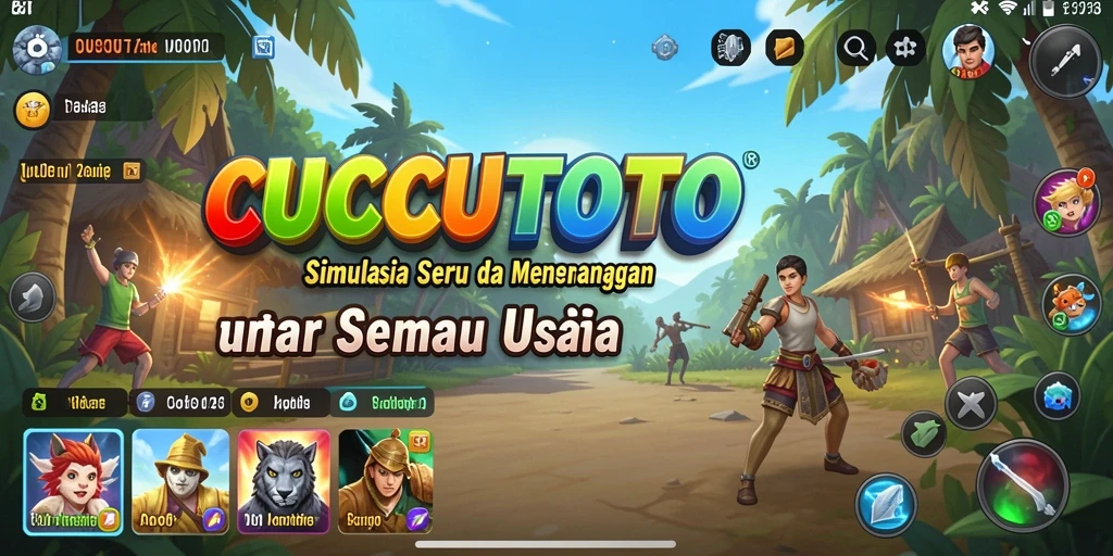 Tampilan gameplay menarik dalam <strong>CUCUTOTO</strong> yang menggambarkan lingkungan virtual.