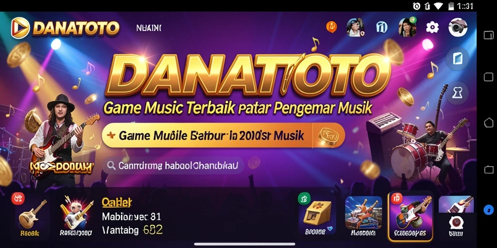 Tampilan gameplay interaktif <strong>DANATOTO</strong> dengan musik yang menarik.
