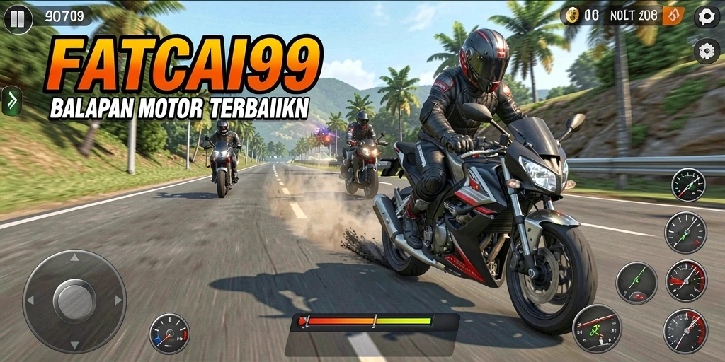 Tampilan gameplay Motor Racing yang mendebarkan di FATCAI99.