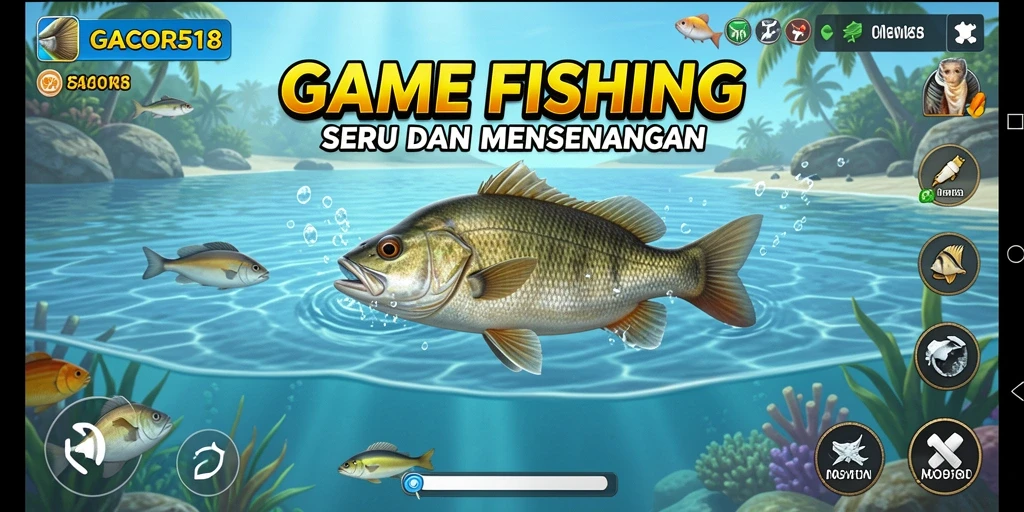 Gameplay GACOR518 yang menyenangkan dalam suasana memancing.