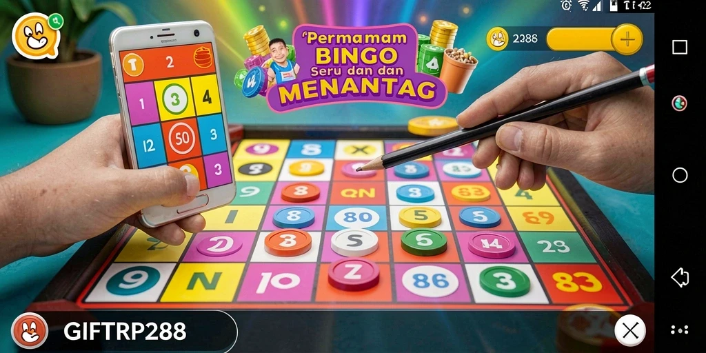 Screenshot GIFTRP288 menampilkan gameplay Bingo yang mendebarkan.