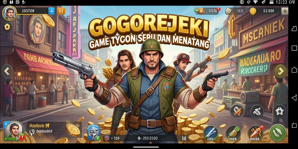 Tampilan gameplay GOGOREJEKI yang penuh strategi Tycoon.