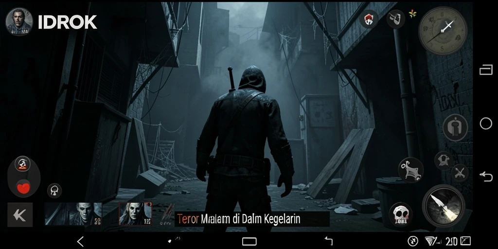 Tampilan menakutkan dari gameplay <strong>IDROK</strong> yang memikat dan menegangkan.