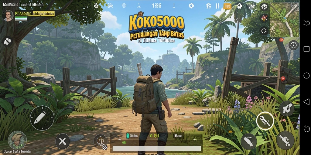 Menggambarkan gameplay KOKO5000 yang mendebarkan dan penuh petualangan.