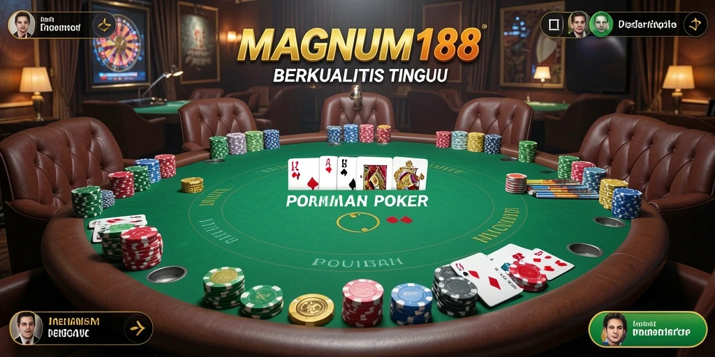 Screenshot gameplay MAGNUM188 menampilkan aksi poker yang mendebarkan.