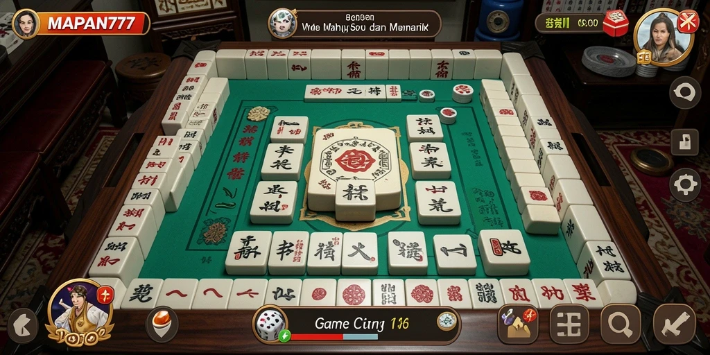 Tampilan gameplay menarik dari MAPAN777 dengan tantangan Mahjong.
