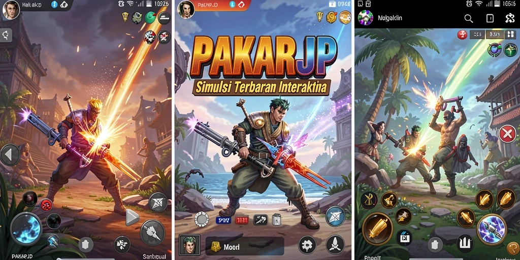 Tampilan gameplay interaktif PAKARJP dengan berbagai pilihan menarik.