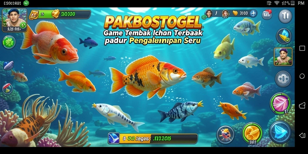 Tampilan game Tembak Ikan yang menarik dan penuh warna.
