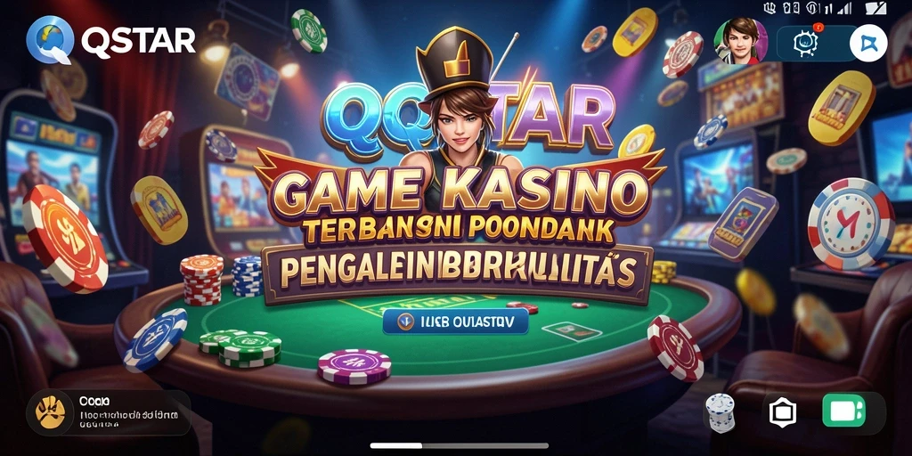 Screenshot utama QQSTAR menampilkan gameplay Kasino yang mendebarkan.
