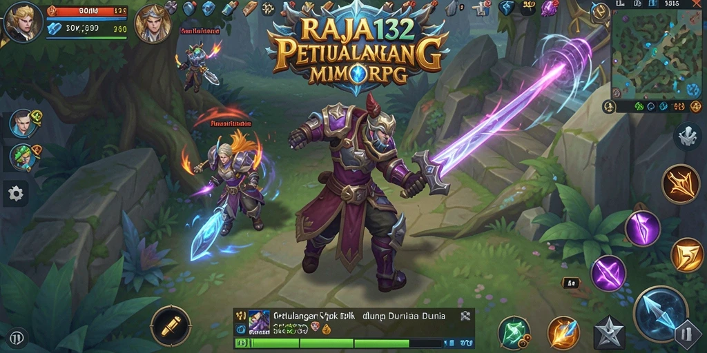 Tampilan gameplay menarik dari RAJA132 dengan aksi pertempuran seru.
