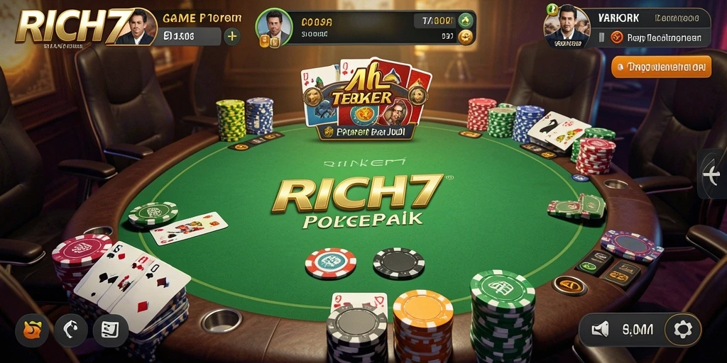 Tampilan screenshot menunjukkan pengalaman bermain Poker yang seru.