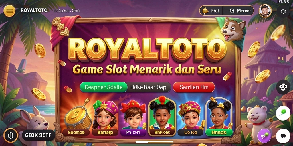 Screenshot gameplay ROYALTOTO yang menampilkan fitur slot menarik.