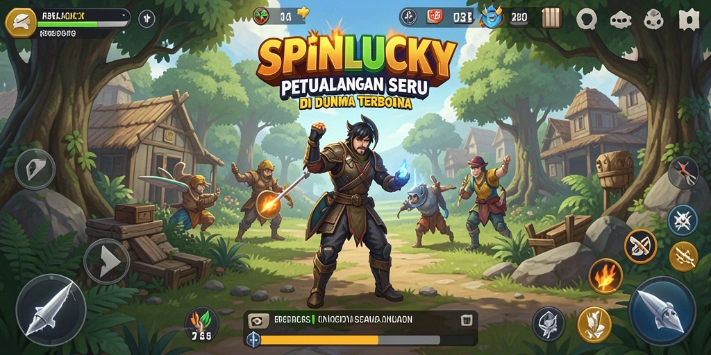 Tampilan gameplay seru SPINLUCKY dengan dunia terbuka yang menakjubkan.