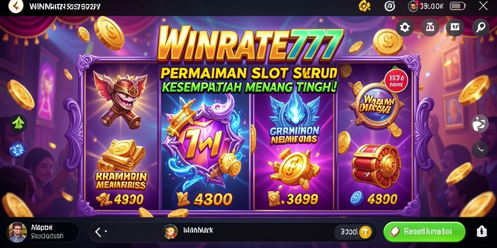 Tampilan menarik dari gameplay slot di WINRATE777.